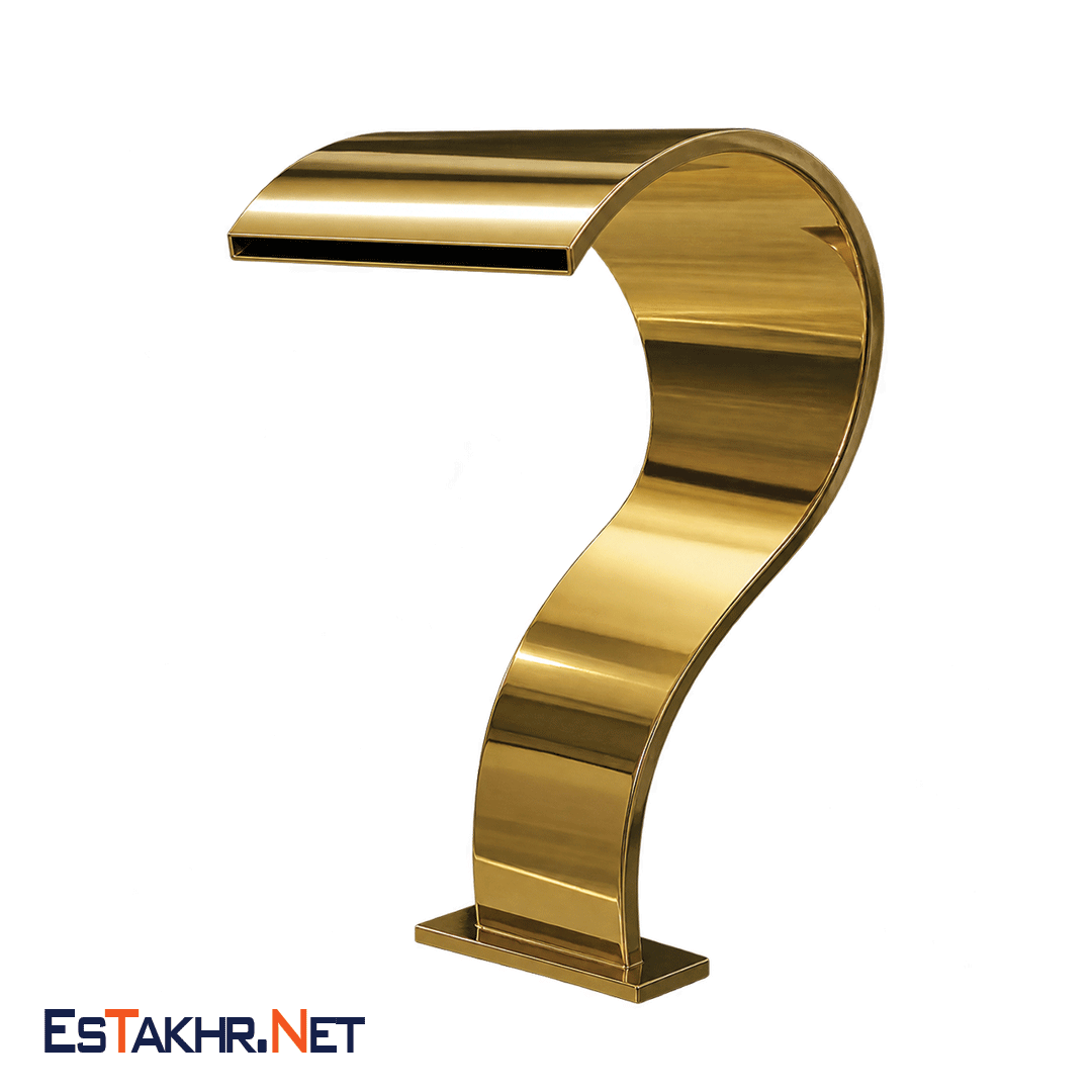 نازل کرتین 35 * 45 سانتیمتر کبری استیل 304 طلایی