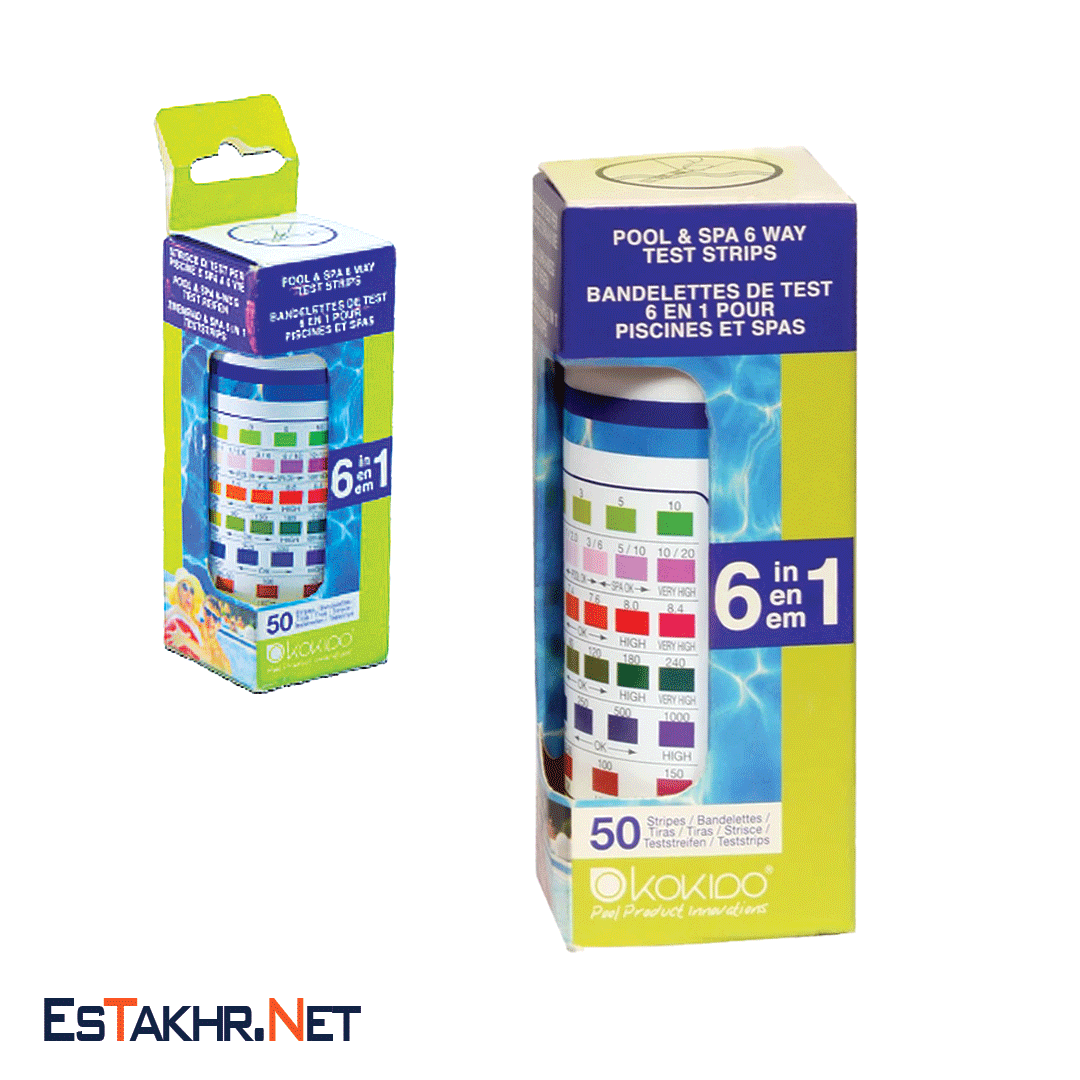  نوار تست کیت 6 کاره آب استخر کاکیدو مدل TK31CBX 