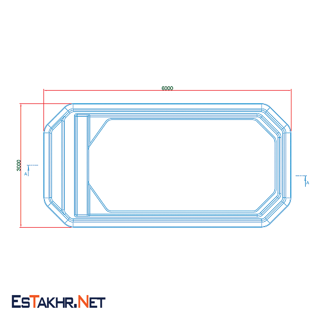  استخر فایبر گلاس 3 * 6 پیش ساخته 